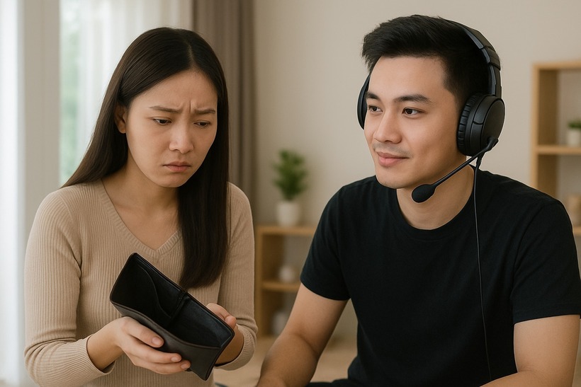 Vợ tiêu sạch 4,3 tỷ đồng tiền tiết kiệm, vay thêm 300 triệu để “boa” cho nam streamer điển trai. Ảnh minh họa.