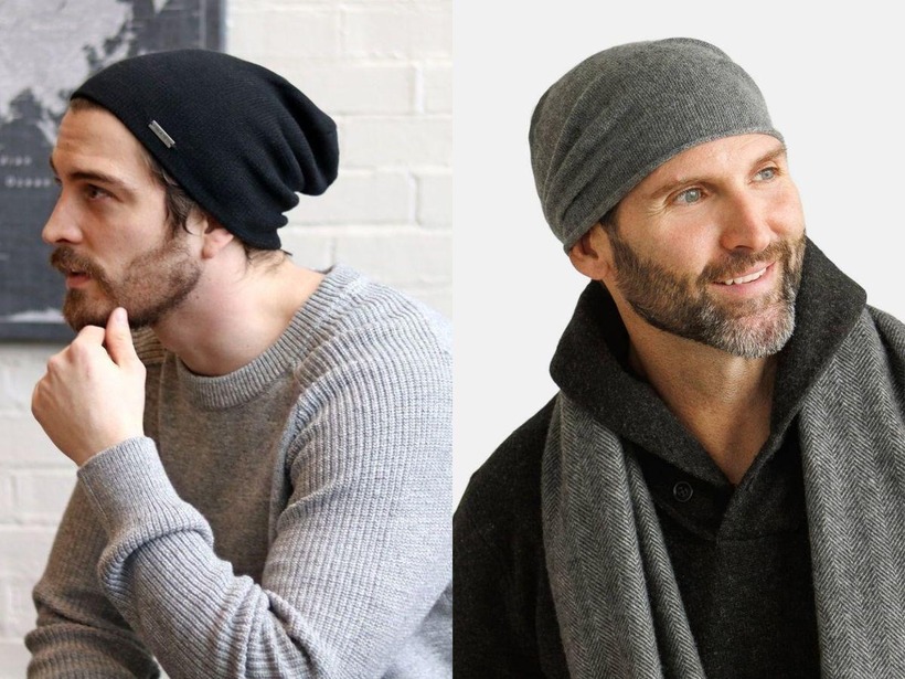 Đội mũ len vào mùa đông.