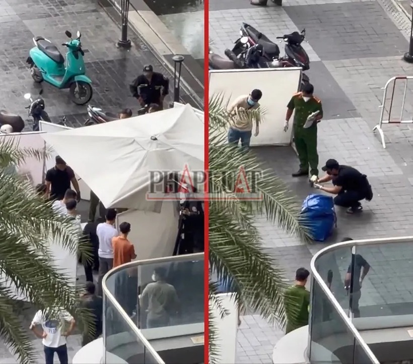 Hiện trường phát hiện thi thể người đàn ông trong túi bạt ở TP.HCM. Ảnh: Pháp luật TP.HCM