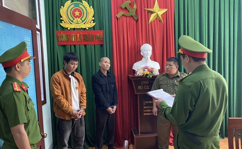 2 đối tượng Lê Phước Triều và Lê Phước Trọng. Ảnh: Công an Đà Nẵng