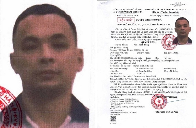 Tin pháp luật nổi bật 24h qua: Công an truy nã Trần Thanh Tùng - 1