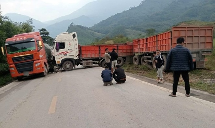 Hiện trường vụ tai nạn. Ảnh: Báo Lao động.