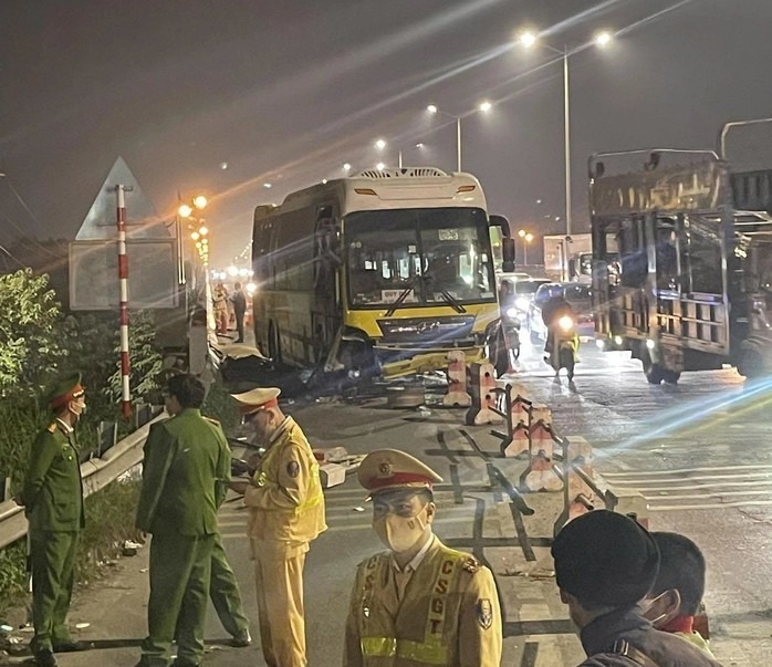 Hiện trường vụ tai nạn. Ảnh: Vietnamplus.