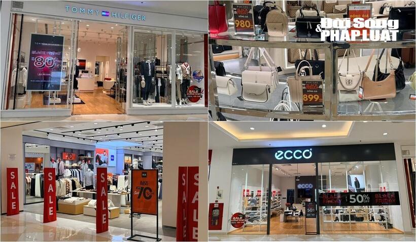 Trung tâm thương mại biển sale đỏ rực thu hút mọi ánh nhìn trong mùa giảm giá lớn.