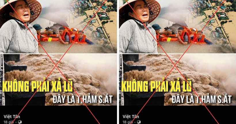 Thông tin sai sự thật được phát tán trên mạng. (Ảnh: Bộ Công an)