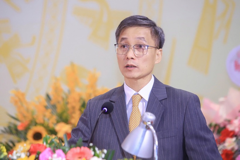 Ông Nguyễn Khánh Ngọc - Bí thư Đảng ủy, Chủ tịch Hội Luật gia Việt Nam phát động quyên góp.