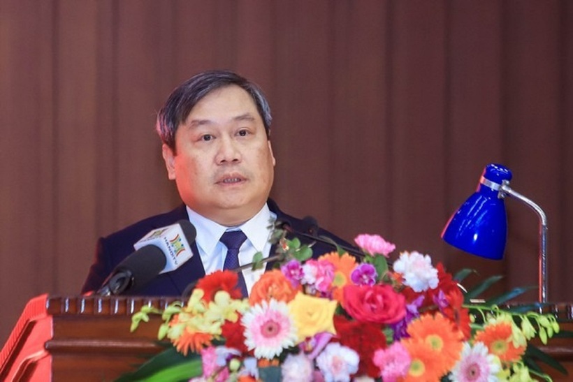 Phó Bí thư Thành ủy Vũ Đại Thắng phát biểu nhận nhiệm vụ (Ảnh: Hữu Thắng).