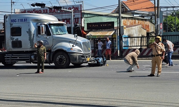 Hiện trường vụ tai nạn. Ảnh: Báo Người lao động.