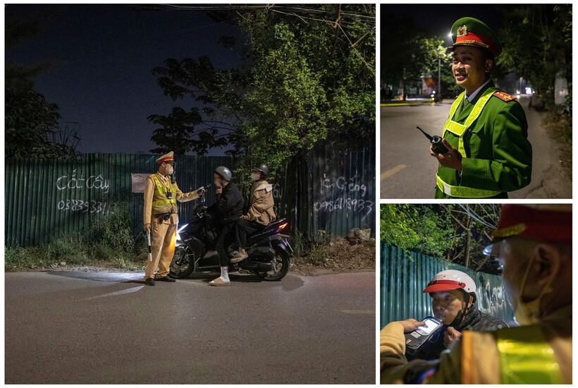 CSGT phối hợp với Công an cấp xã, triển khai kiểm soát trên nhiều tuyến đường trọng điểm.