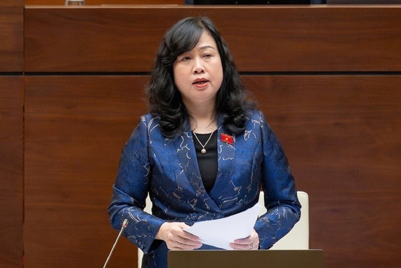 Bộ trưởng Bộ Y tế Đào Hồng Lan (Ảnh: Media Quốc hội).