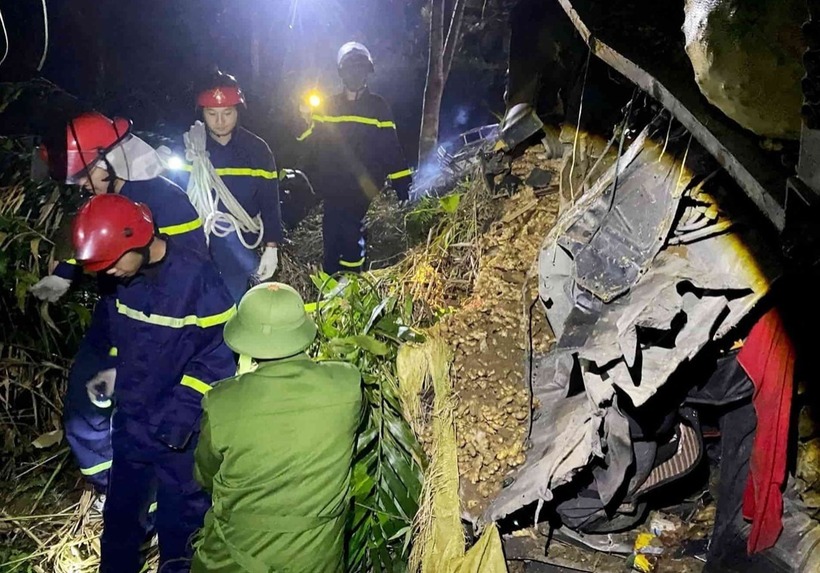 Hiện trường vụ tai nạn. Ảnh: Vietnamnet.