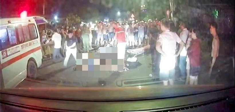 Hiện trường vụ tai nạn. Ảnh: Báo Người lao động.