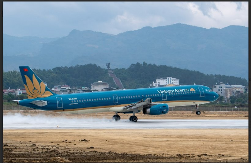 Hiện Vietnam Airlines là hãng hàng không duy nhất đang khai thác đường bay đến sân bay Điện Biên. Ảnh minh họa