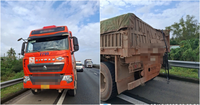 Xe đầu kéo liên quan đến vụ tai nạn. Ảnh: Người lao động