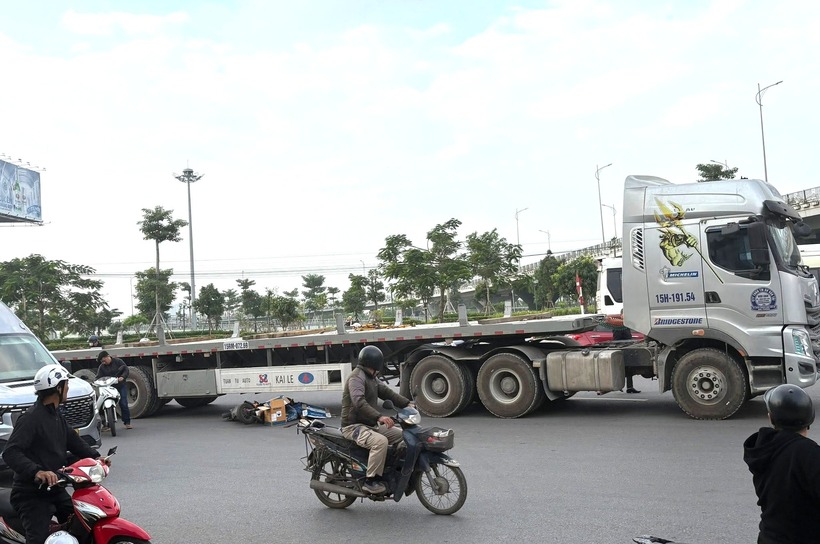 Hiện trường vụ tai nạn giao thông. Ảnh: Báo Xây dựng.