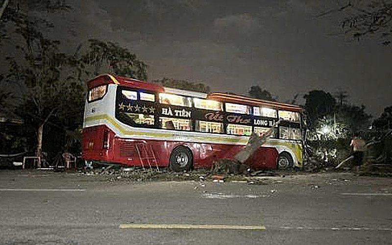 Hiện trường vụ tai nạn. Ảnh: Vnexpress.