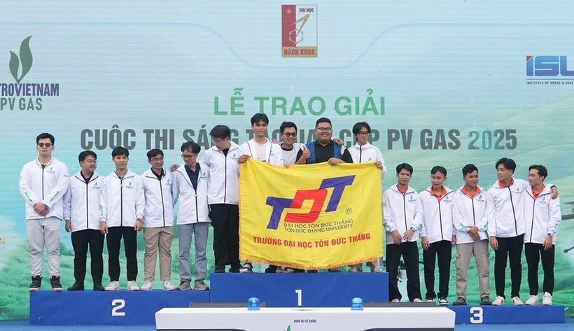 Đại học Tôn Đức Thắng vô địch Cuộc thi sáng tạo UAV 2025. Ảnh: PLO
