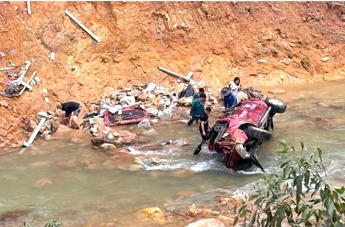 Hiện trường vụ tai nạn. Ảnh: Báo Xây dựng.