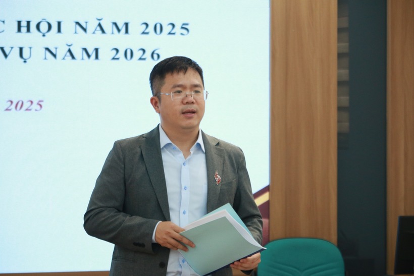 Ông Hà Công Anh Bảo – Cụm trưởng Cụm thi đua số 6, Chi hội trưởng Chi hội Luật gia Trường đại học Ngoại Thương.