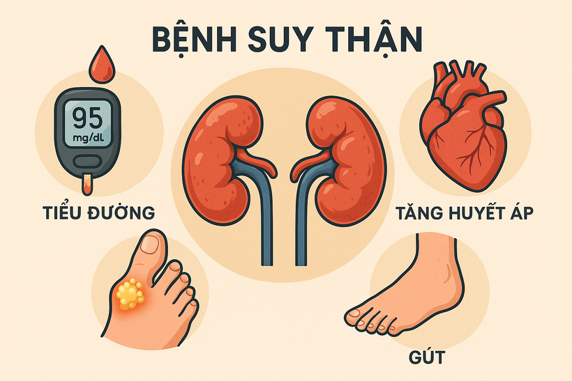 Người bệnh suy thận nên kiểm soát tốt bệnh nền