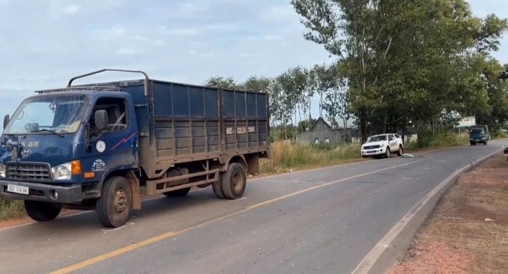 Hiện trường vụ tai nạn. Ảnh: Người lao động