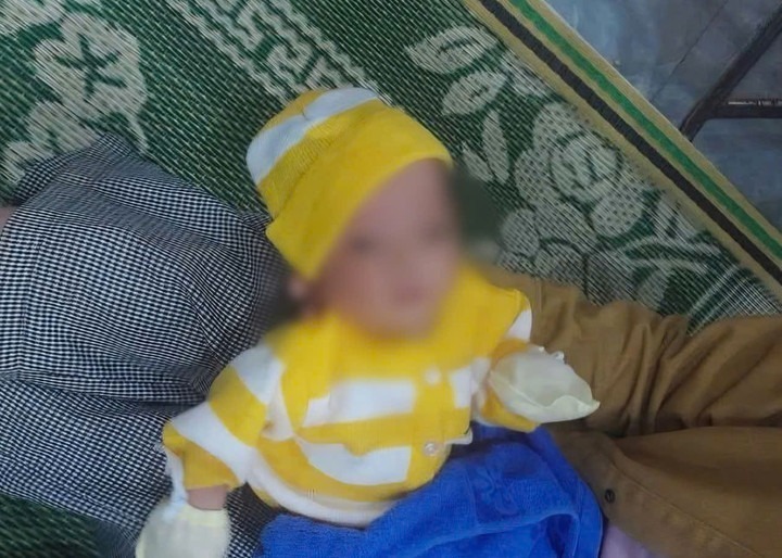 Cháu bé hiện đang được chăm sóc tại niệm phật đường Hiền Lương (phường Phong Thái). Ảnh: VTC News