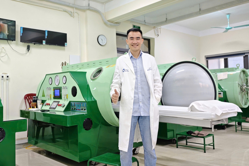 BS Nguyễn Huy Hoàng, thành viên Hội Y học Dưới nước và Oxy cao áp Việt Nam