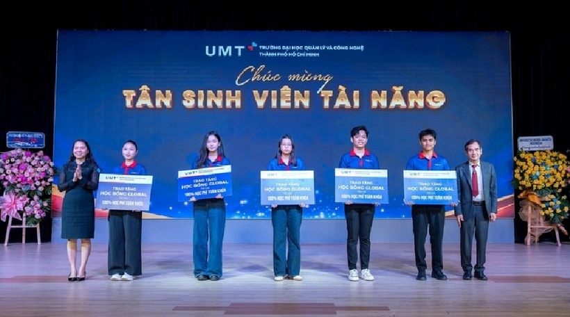 Trường Đại học Quản lý và Công nghệ TP.HCM (UMT) chính thức triển khai chương trình học bổng tài năng năm 2026. Ảnh: Báo Người lao động.