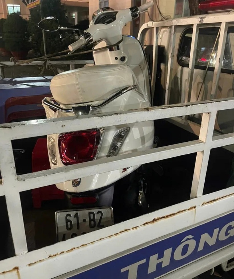 Chiếc xe bị tịch thu. Ảnh: Pháp luật TP.HCM