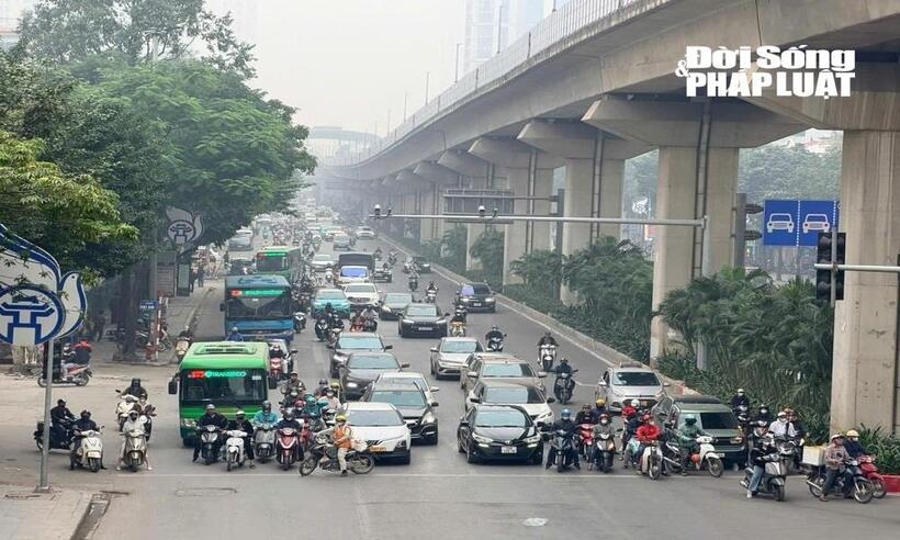 Khu vực có lắp camera ai tại đèn đỏ đường Trần Phú - Hà Đông hướng đi Ngã Tư Sở.