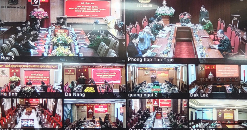 Hội nghị được tổ chức tại Trụ sở Bộ Công an, kết nối trực tuyến đến Công an các đơn vị, địa phương.