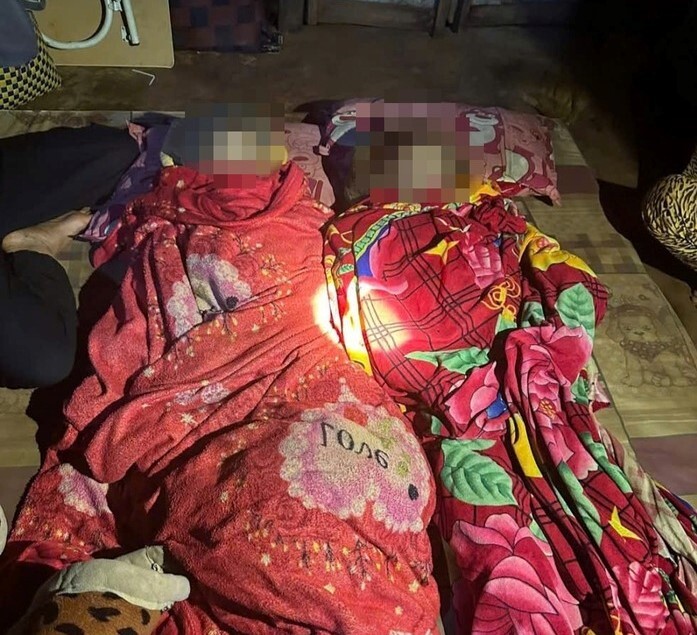 Hai cháu nhỏ chết đuối thương tâm. Ảnh: Người lao động