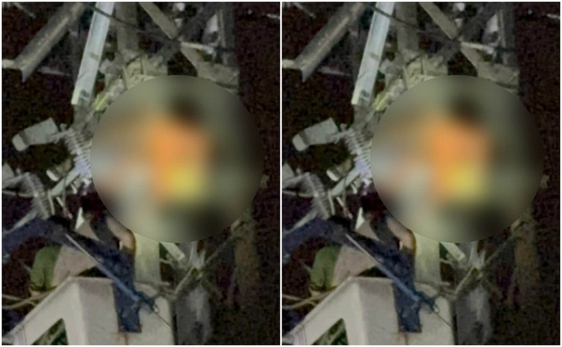 Công an đang điều tra vụ người đàn ông tử vong trên trụ điện trung thế ở Khánh Hòa. (Ảnh: Lao động)