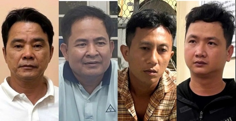 Từ trái qua: Trần Thanh Phong, Um SoPhaRa, Ding Da, Nguyễn Minh Tuấn. Ảnh: Công an Tây Ninh/Tuổi trẻ