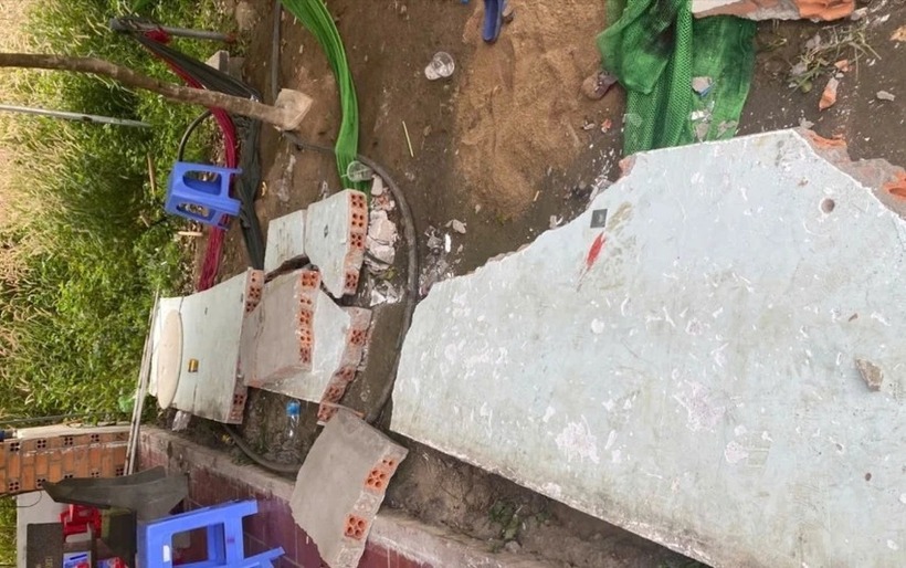 Hiện trường vụ việc. Ảnh: Pháp luật TP.HCM