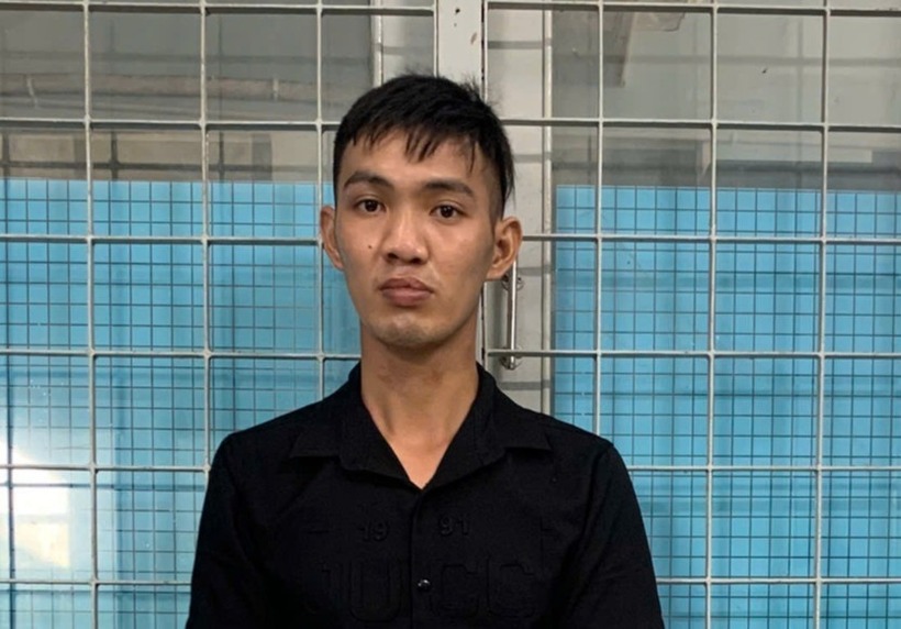 Lê Công Đức tại cơ quan công an. Ảnh: Vietnamnet.