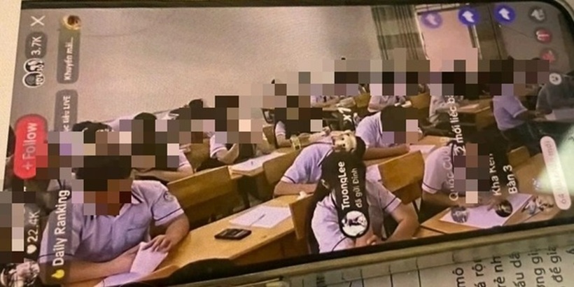 Sự việc được phát trực tiếp trên mạng xã hội với khoảng 4.000 người xem. Ảnh: Người lao động