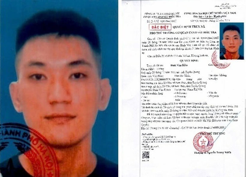 Quyết định truy nã đối tượng Đinh Văn Kiên