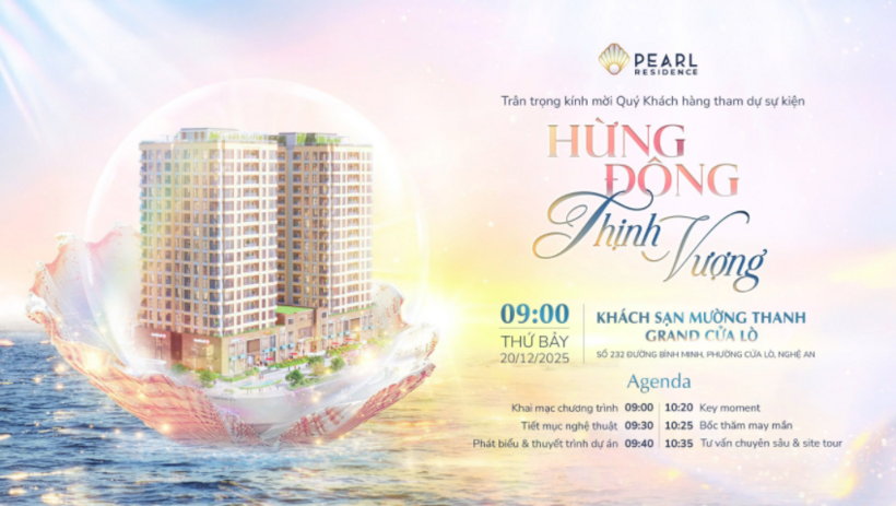 Lễ giới thiệu dự án Pearl Residence mang chủ đề “Hừng Đông Thịnh Vượng” sẽ giới thiệu những thông tin hấp dẫn với khách hàng