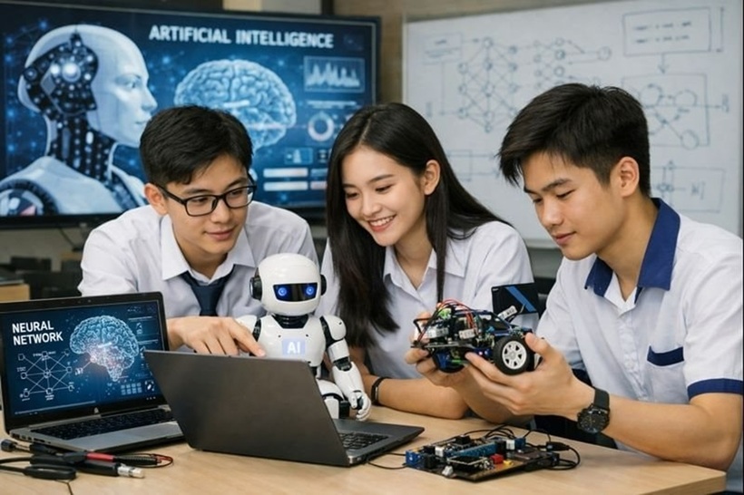 Bộ GD&ĐT hướng dẫn thí điểm giáo dục trí tuệ nhân tạo trong chương trình phổ thông. Ảnh minh họa