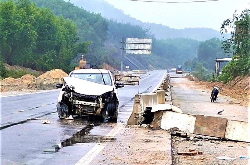 Hiện trường vụ tai nạn. Ảnh: Báo Xây dựng.