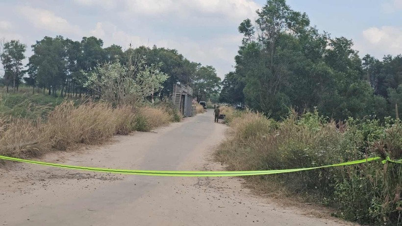 Hiện trường được phong tỏa. Ảnh:Lao Động