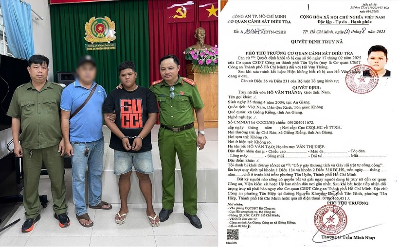 Đối tượng Thẳng bị bắt giữ. Ảnh: Công an tỉnh Đồng Nai.