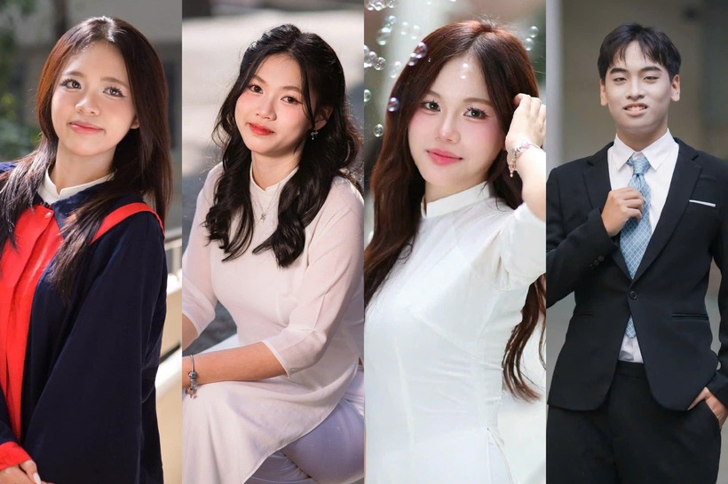 4 học sinh đạt điểm SAT tuyệt đối là học sinh Trường THPT chuyên Ngoại ngữ - Đại học Quốc gia Hà Nội. Ảnh: Báo Dân trí.