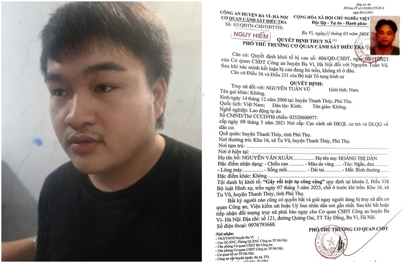 Bắt Nguyễn Tuấn Vũ- đối tượng truy nã nguy hiểm