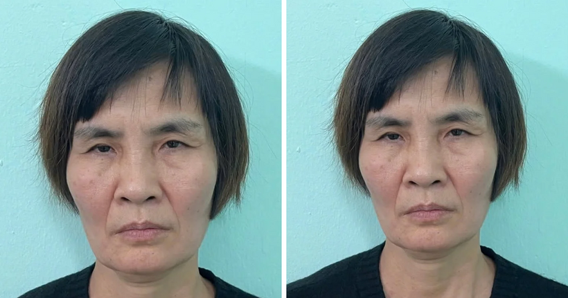 Phương Thị Nga tại cơ quan công an. (Ảnh: CAHN)