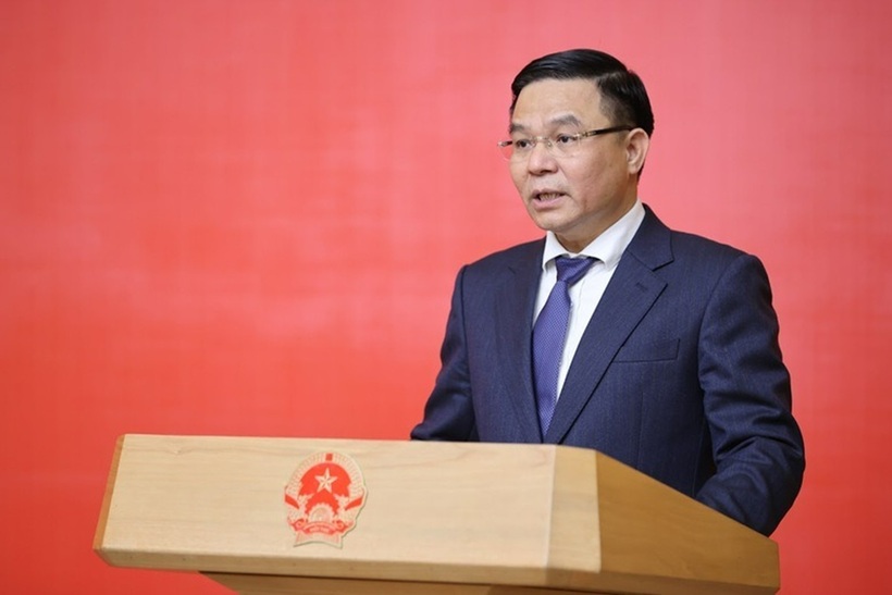 Đồng chí Lê Mạnh Hùng phát biểu - Ảnh: VGP/Nhật Bắc