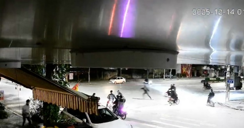 Hình ảnh trích xuất camera an ninh do người dân cung cấp về nhóm đối tượng có hành vi gây rối trật tự công cộng. (Ành: Công an tỉnh Lạng Sơn)