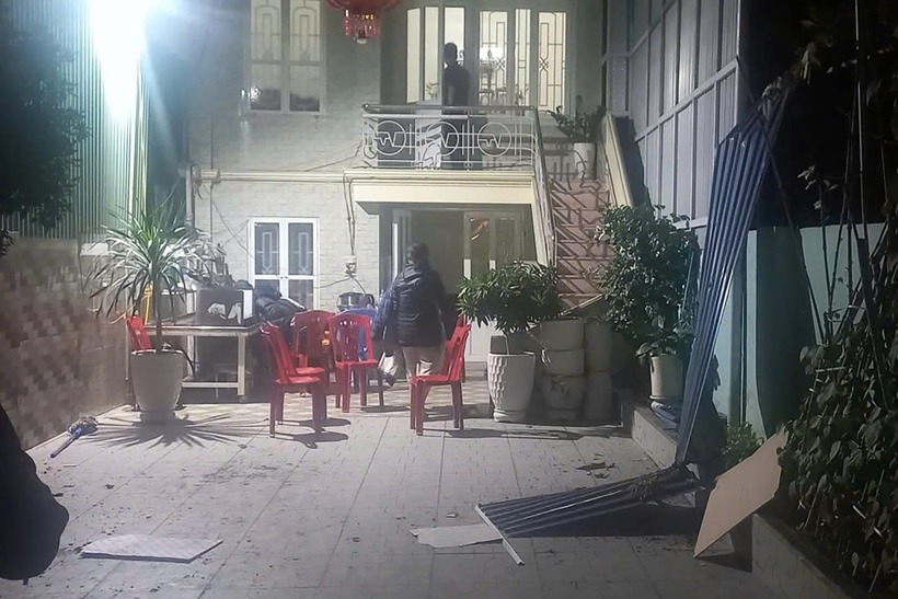 Nhà trọ xảy ra vụ nổ. Ảnh: Vietnamnet