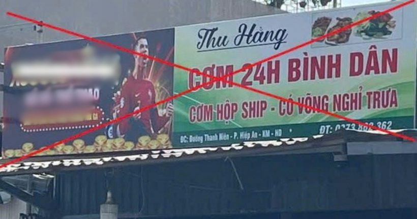 Công an khuyến cáo nhân dân không nên tiếp tay cho việc quảng cáo trang web cá độ, cờ bạc trực tuyến. (Ảnh: Công an TP Hải Phòng)